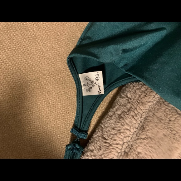 Emerald green cocktail dress - Picture 3 of 4